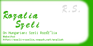 rozalia szeli business card